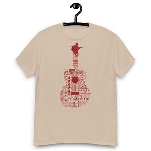 Worlds Greatest Guitarist names on your T-Shirt
